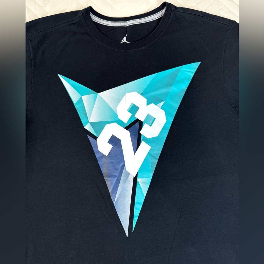 Men’s Air Jordan VII Diamonds T Shirt Black Size L Used In Great Condition! - Picture 4 of 7
